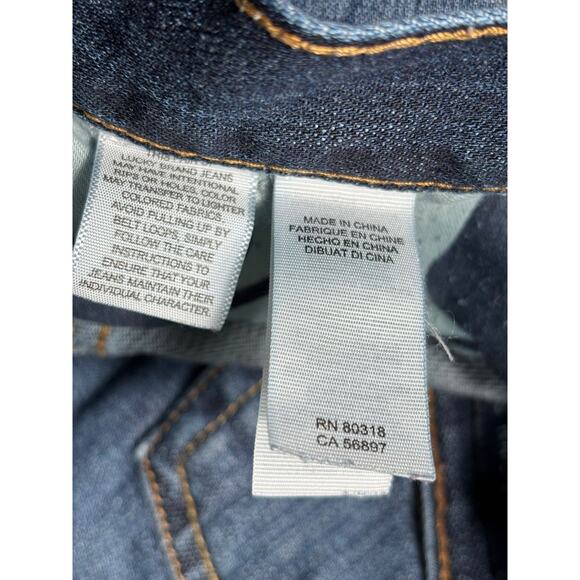 Lucky Brand 221 Straight Jeans Mens Size 40x32 Blue Denim Stretch Mid Rise - Picture 5 of 9